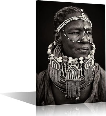Canvas Wall Art - Tribal African Male 24" x 36"