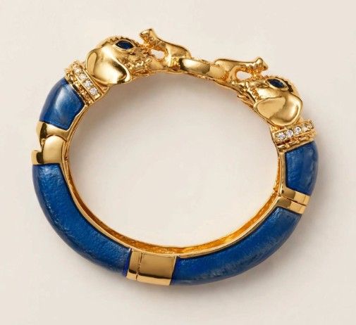 Elephant Head Hinged Bracelet
