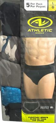 Athletic Works Men's Everyday Briefs 5-Pack