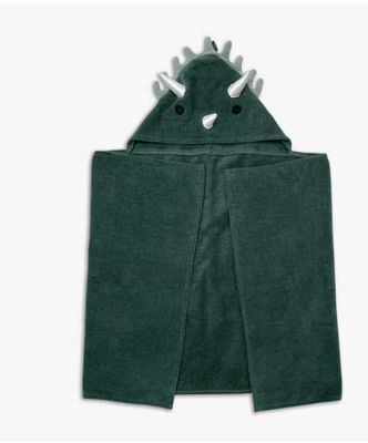 Mainstays Kids Hooded Towel, Soft &amp; Durable, 100% Cotton, Dinosaur