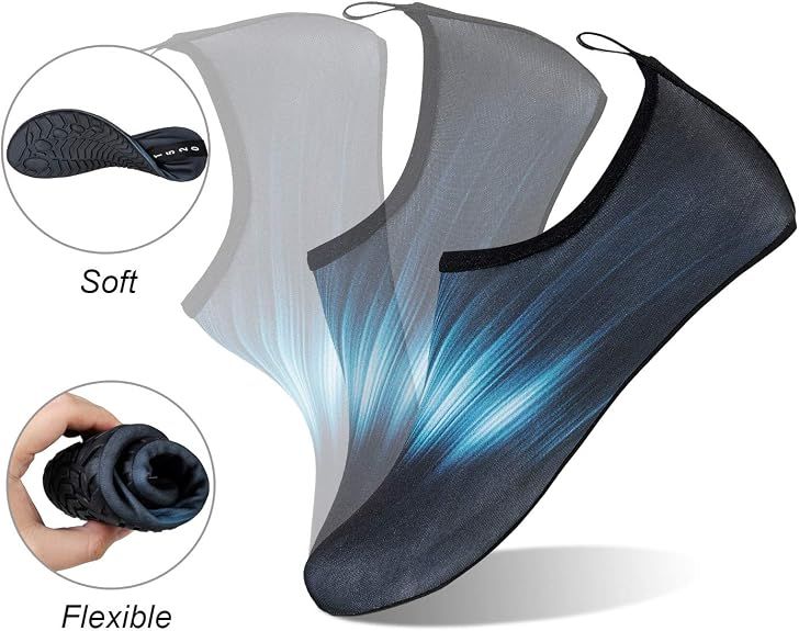 Water Shoes for Beach Swim Surf Yoga Exercise (Gradient Black, 42/43)
