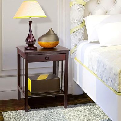 SortWise Bamboo Nightstand with Drawer