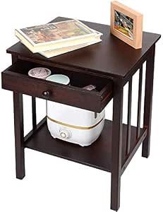SortWise Bamboo Nightstand with Drawer