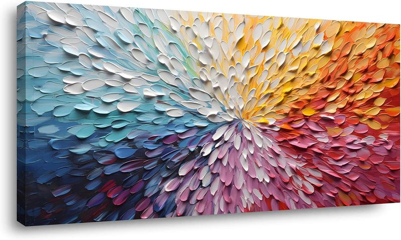 ZOMNAI Abstract Floral Wall Art, 23"x46"