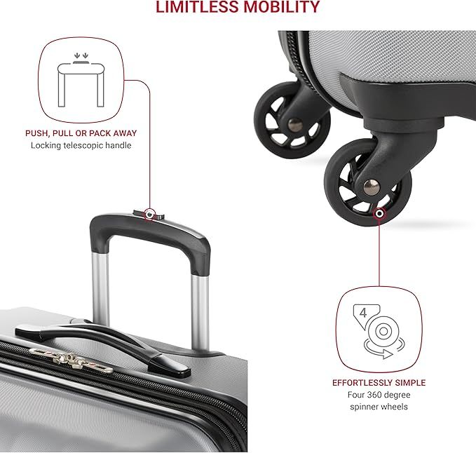 SWISSGEAR 25" Chrome Hardside Expandable Spinner Luggage