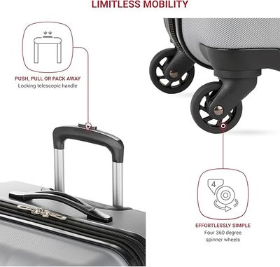 SWISSGEAR 25" Chrome Hardside Expandable Spinner Luggage