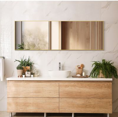 EDX Gold 64"x21" Rectangular Full Length Mirror