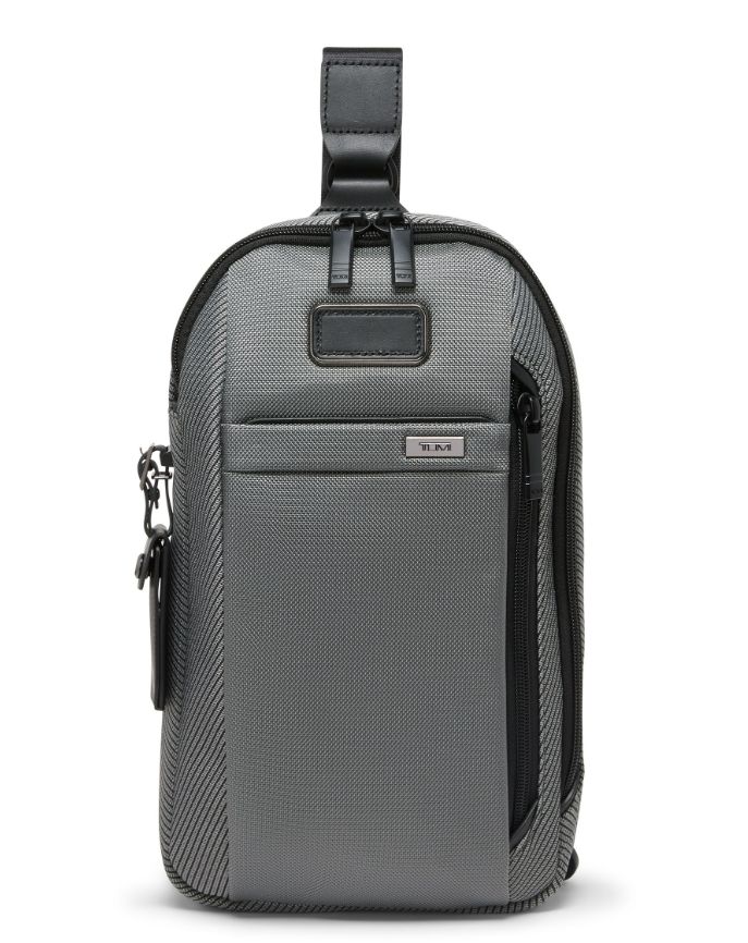 TUMI Alpha Sling Bag - Grey Reflective