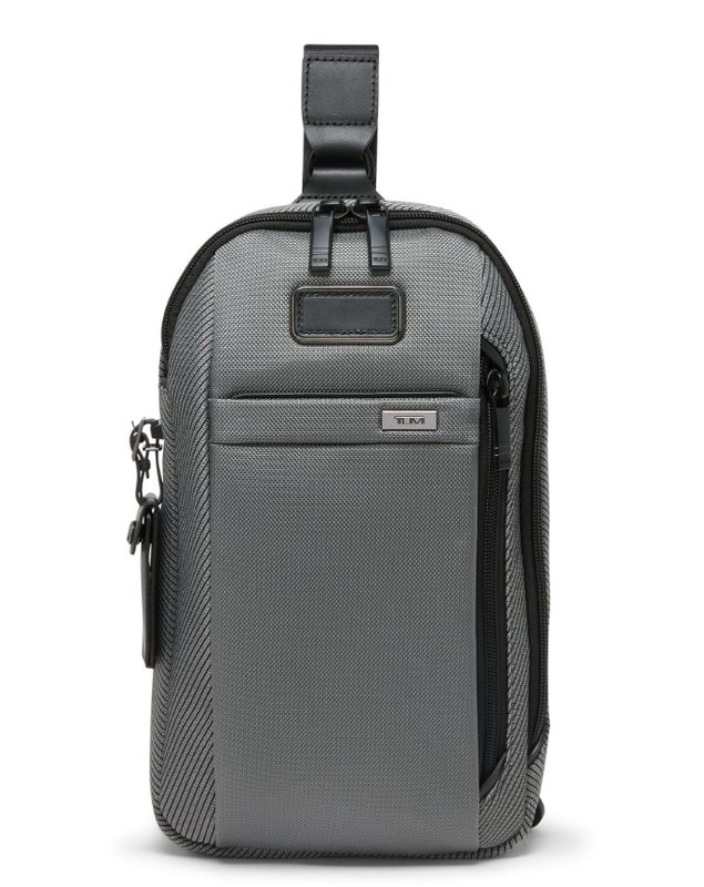 TUMI Alpha Sling Bag - Grey Reflective