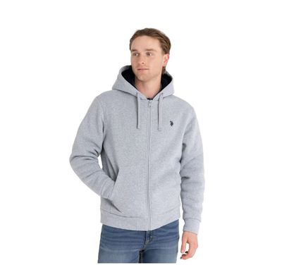 U.S. Polo Assn. Men's Full Zip Hoodie Grey Size Large