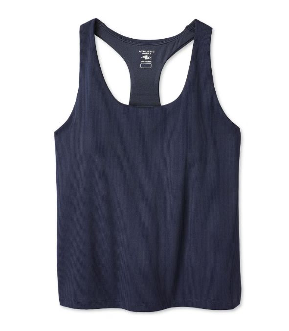 Athletic Works Women's Rib Racerback Tank Top Navy Blue Medium
