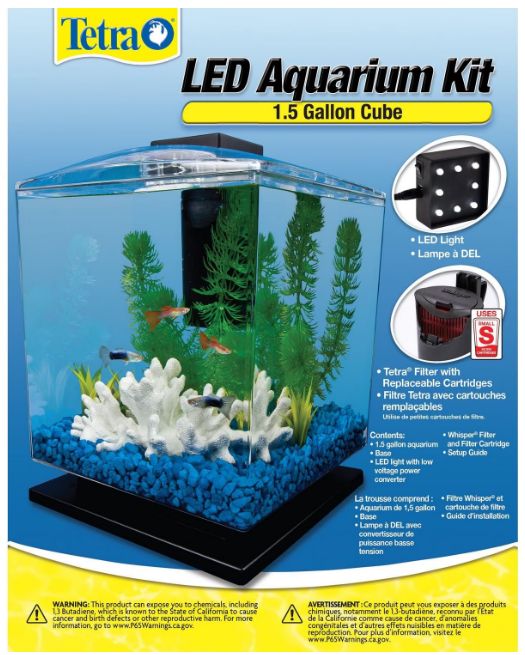 Tetra Whisper LED Aquarium Kit, 1.5 Gallons