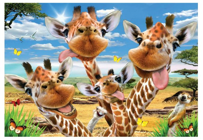 Anatolian Puzzle - Giraffe Selfie - 500 pc Jigsaw Puzzle - # 3617