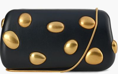 Studded Clutch Purse with Strap