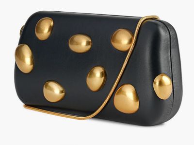 Studded Clutch Purse with Strap