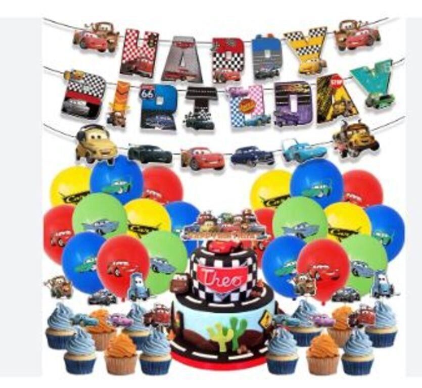 52 PCS Disney Cars Birthday Theme Set