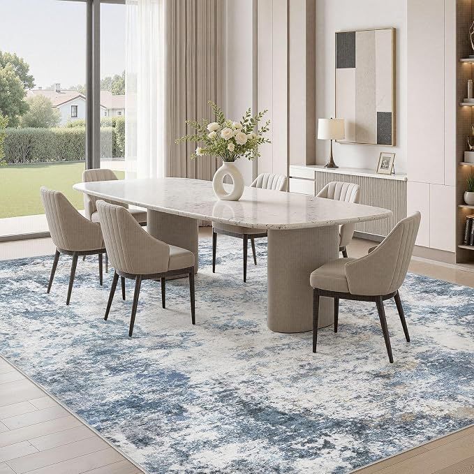 DMOYEST 9x12 Washable Abstract Area Rug