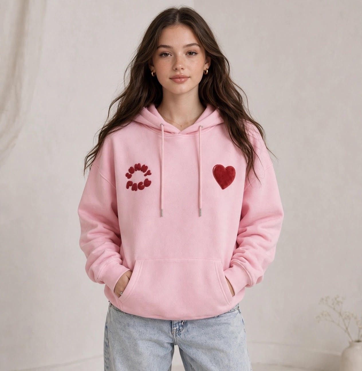 Sunny Pace Pink Hoodie Size Medium