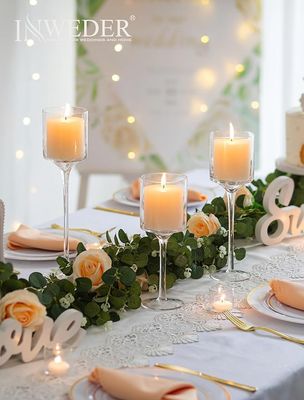 3-Piece Set; Long Stem Candle Stand