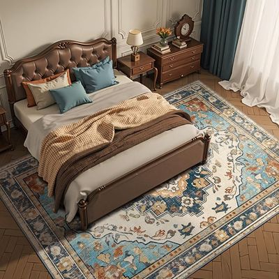 KIRFEIHT 9'x12' Vintage Boho Area Rug