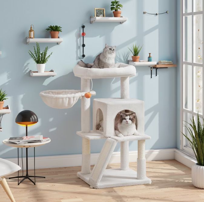 Feandrea Small Cat Tower with Widened Perch