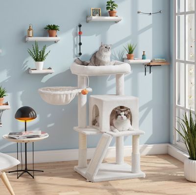 Feandrea Small Cat Tower with Widened Perch