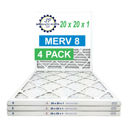 20 x 20 x 1&quot; 4 Pack of Merv 8 HVAC Filters