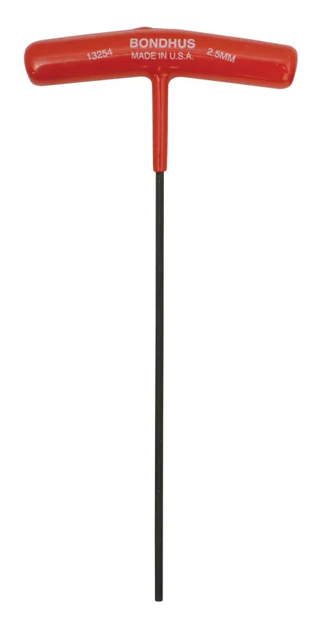 BONDHUS HTX2.5 T-Handle Hex Driver 2.5mm