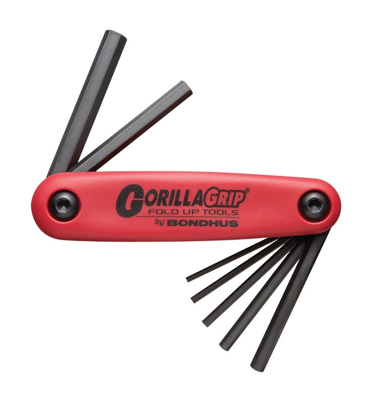 BONDHUS Gorilla Grip Hex Key Fold Up Set - 7 pcs - 1.5mm-6mm