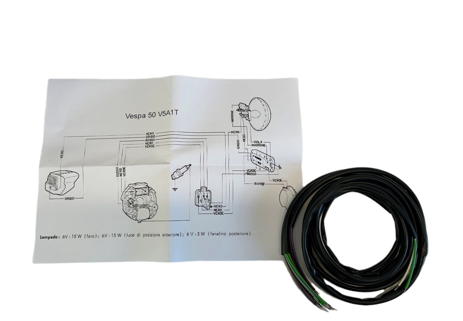 Wiring VESPA 50 V5A1T