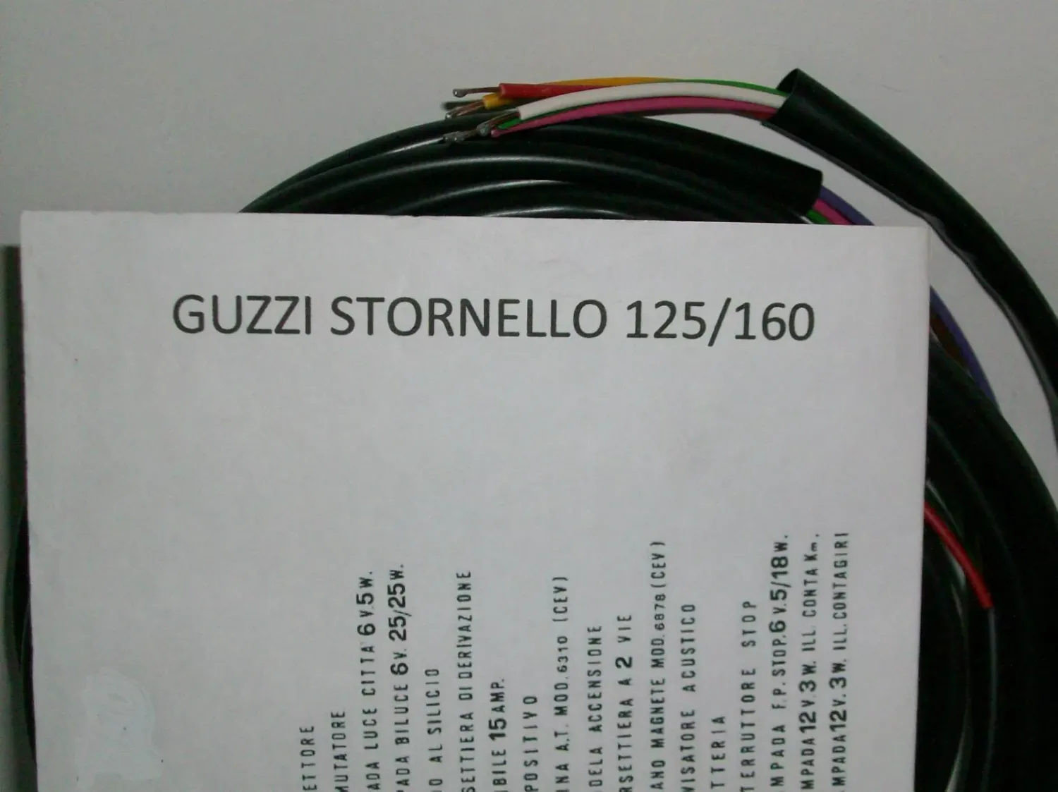 ELECTRICAL WIRING MOTO GUZZI STORNELLO 125/160