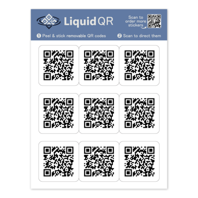 QR Sticker Sheet (9 QRs) - Removable