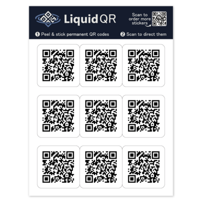 QR Sticker Sheet (9 QRs) - Permanent