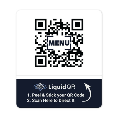 "Menu" QR Stickers 10-Pack (Removable)
