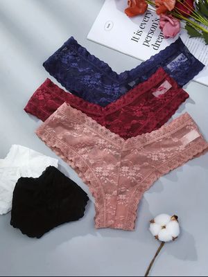 3- Piece Set of Lace cheeky Panties
