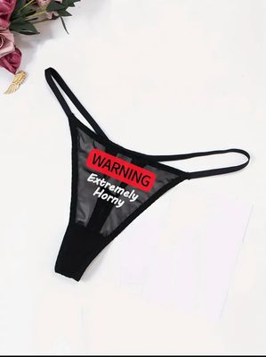 Breathable and Comfy Letter Print Mesh Thongs