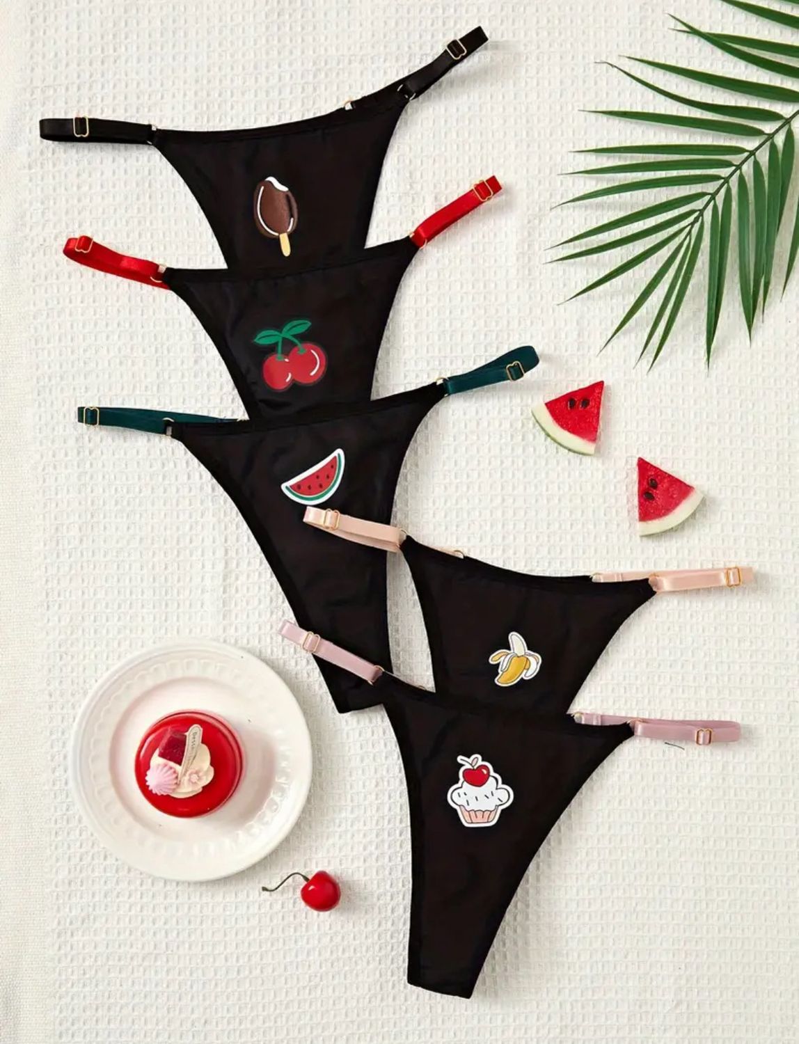 Rivet Decor Thong Set