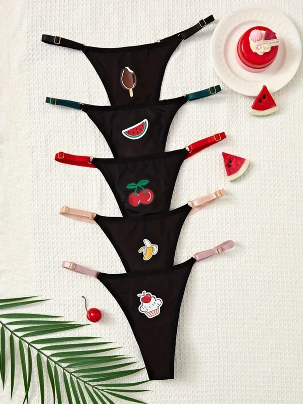 Rivet Decor Thong Set