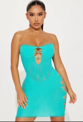 Katarina Mini Dress - Turquoise