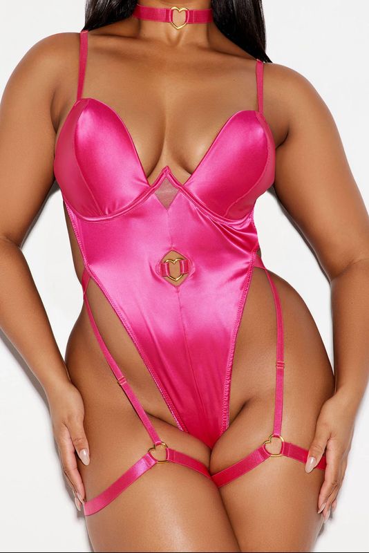 Hot Pink Garter Teddy