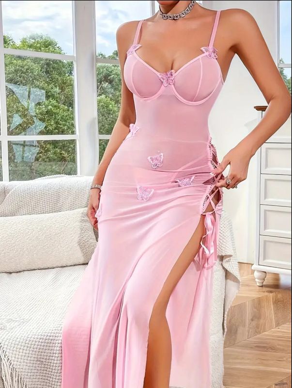 Sexy Mesh Strapless Dress