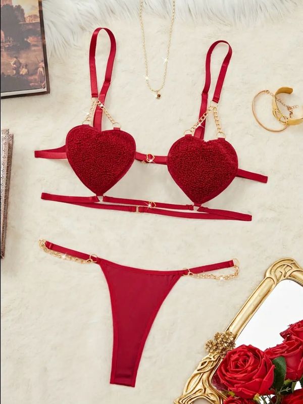 Heart Bra Lingerie Set