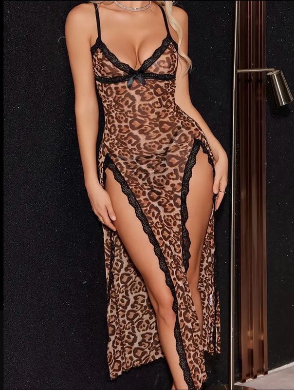 Sexy Leopard Print Pajama Dress