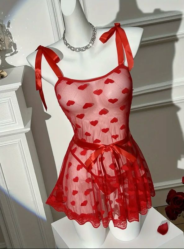 Heart Lace Lingerie Dress