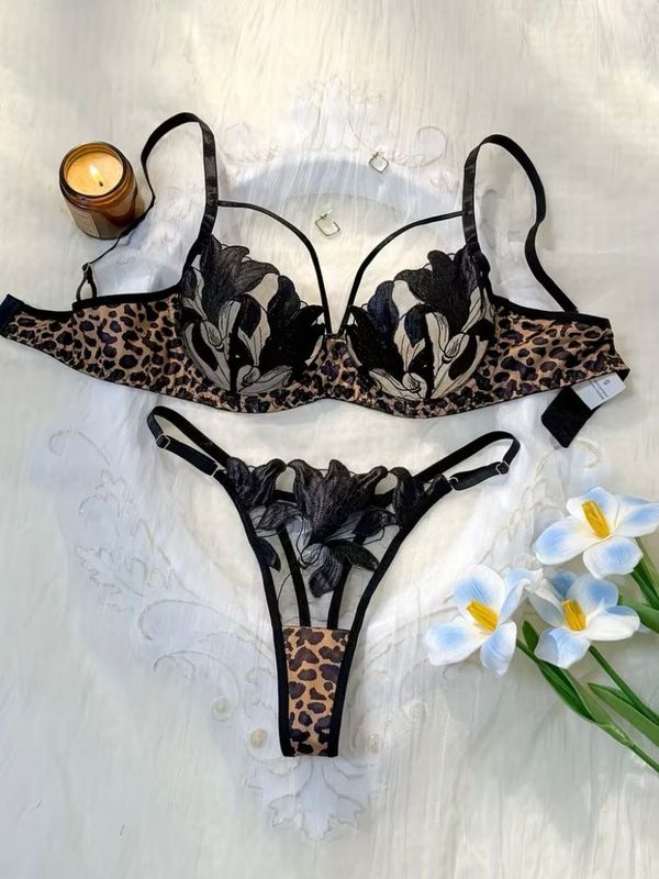 Leopard Print Lingerie Set