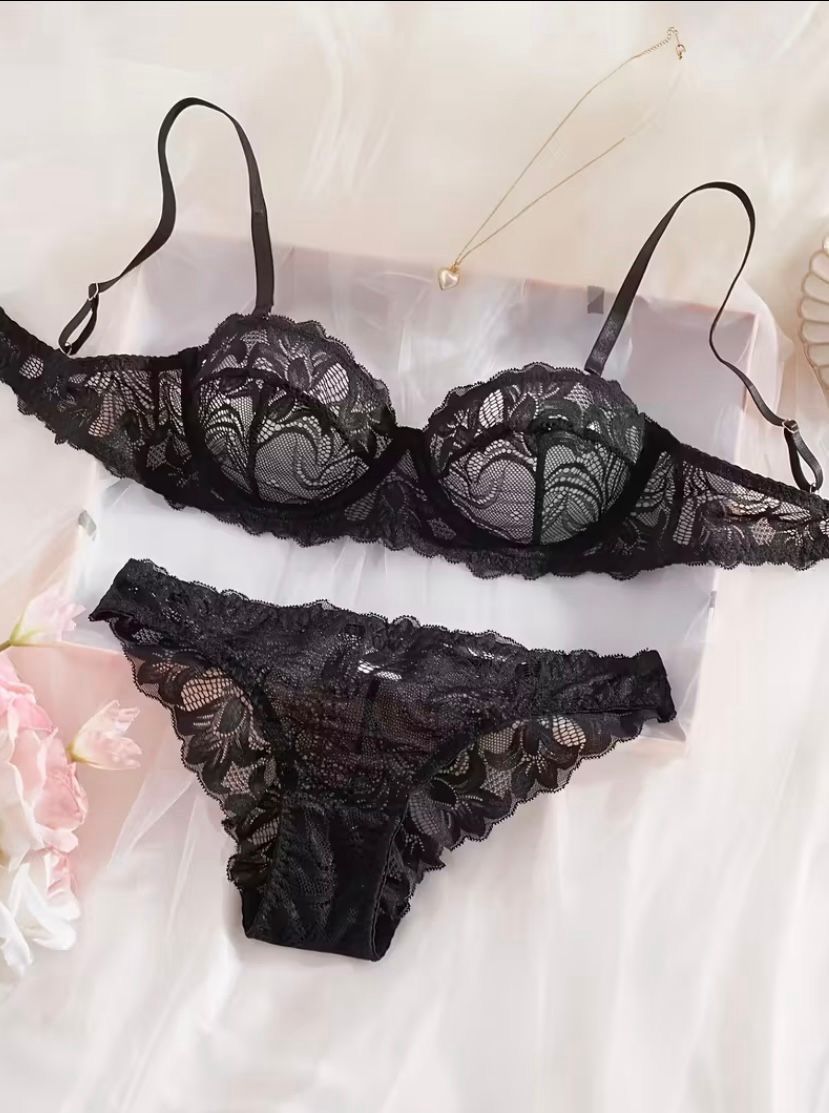 Lace Trim Matching Set