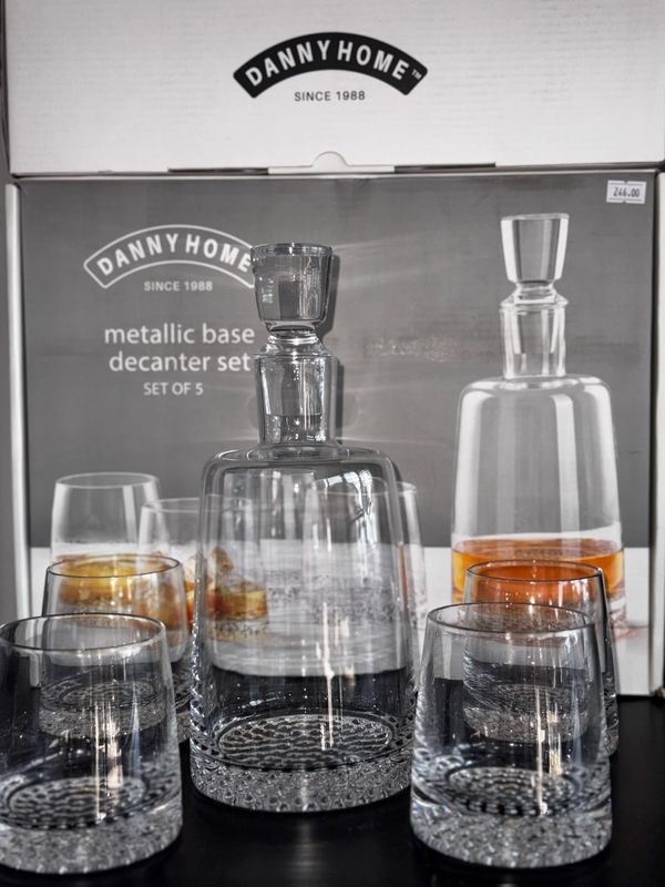 Danny Home 5pcs Metallic Base Decanter Set