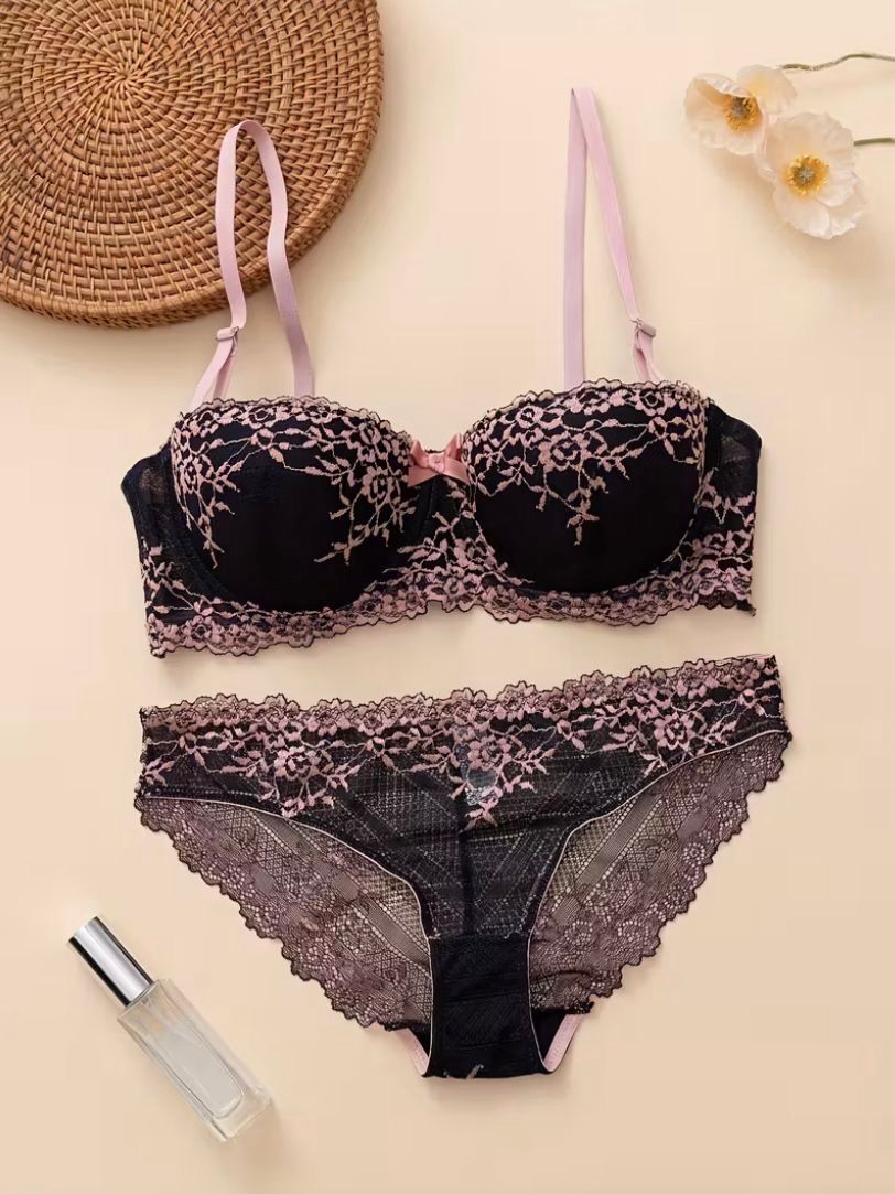 Push Up Floral Lingerie Set