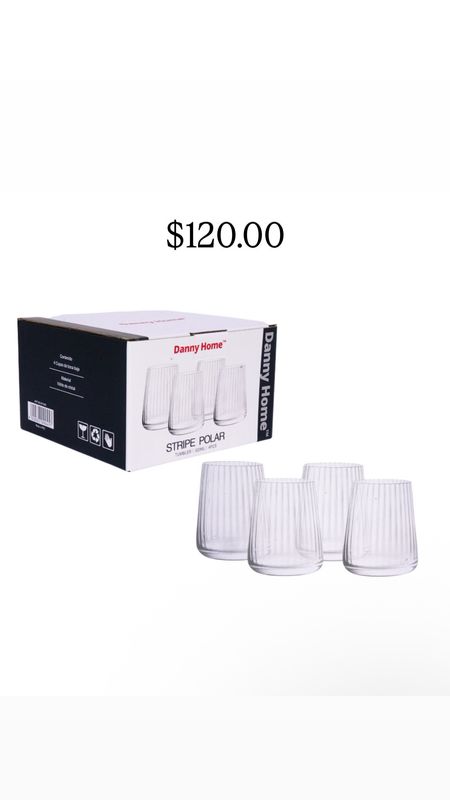 Danny Home 4pcs Crystal Tumbler Glass Set