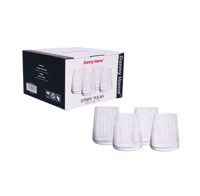 DH 320ML 4PC CRYSTAL COCKTAIL TUMBLER GLASS SET